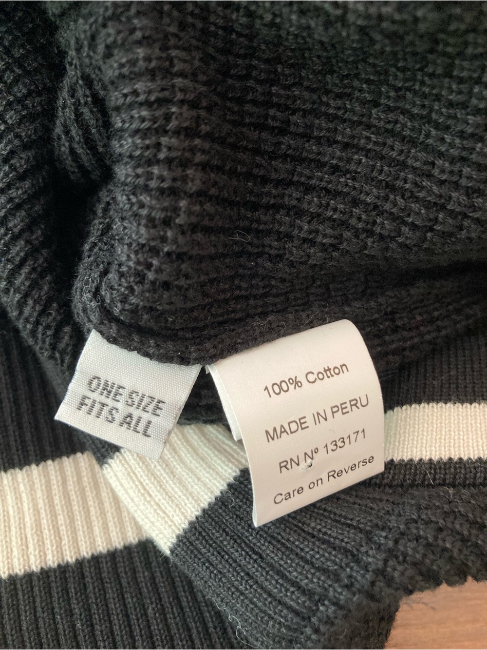 Planet by Lauren G Black V-Neck Sweater with Cream Trim - Picture 7 of 8